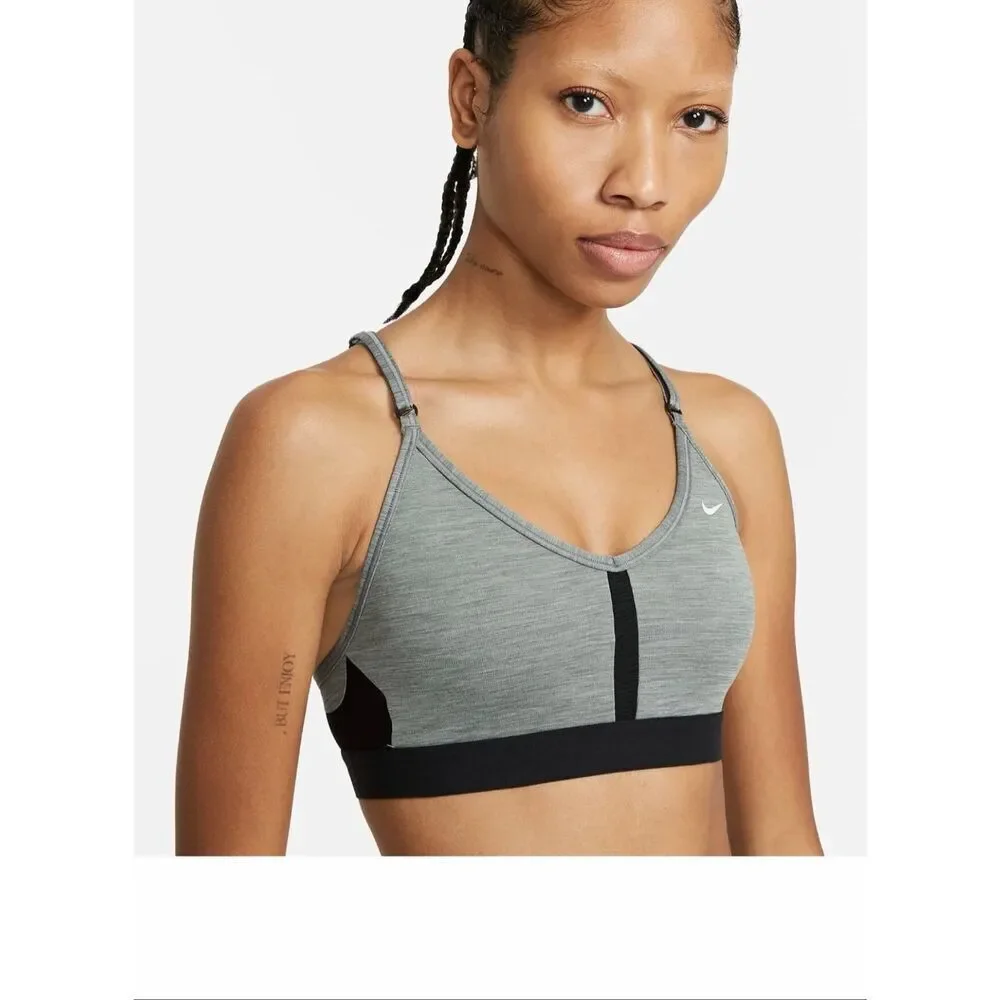 Nike Women's Indy V-Neck Dri-FIT Light Support Sports Bra CZ4456-084 Medium